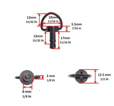 1/4 Turn Fairing Fasteners 17mm Panex Race Fasteners 1/4 Turn Quick Release Fairing Fasteners For Motorcycles - 17mm Panex, USA Made Suzuki Katana Fairings