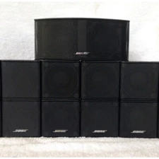 5 Mint Bose Jewel Double Cube Speakers Black Includes Center Channel Horizontal