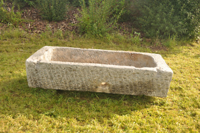 NATURSTEIN KalksteinTrog Steintrog GartenSteinbrunnen Wassertrog