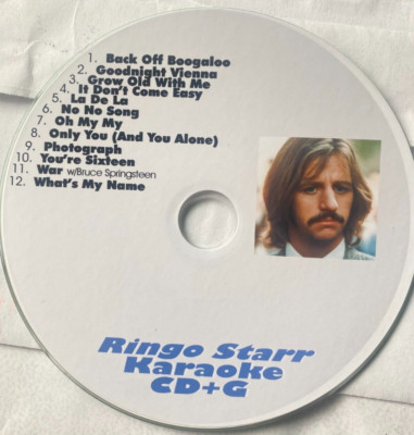 CUSTOM KARAOKE RINGO STARR RARE 12  SONG cdg CD+G NO NO SONG BACK OFF BOOGALOO