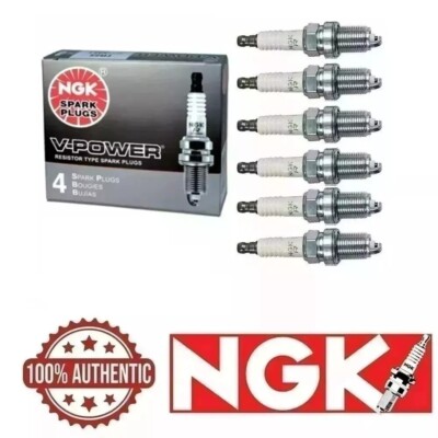 6 x NGK V Power Spark Plugs 6962 BKR6E (FOR BMW Isuzu Jaguar Audi)