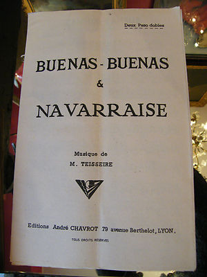 Partition Buenas Buenas & Navarraise M Teisseire Music Sheet