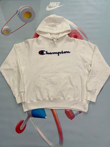 men's champion reverse weave script pullover hoodie