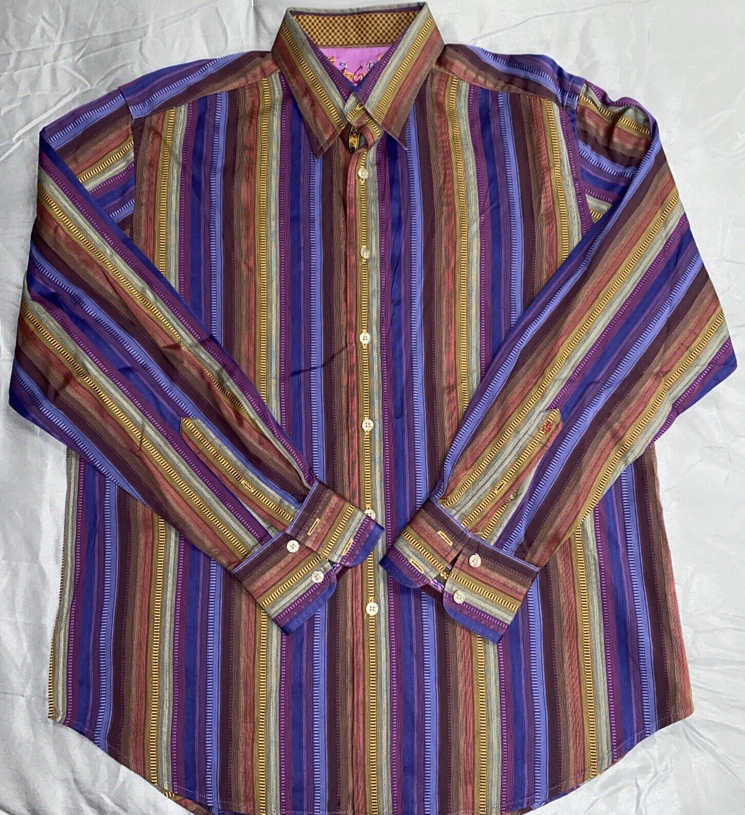 Robert Graham Striped Multicolored Shirt Long Sle… - image 2