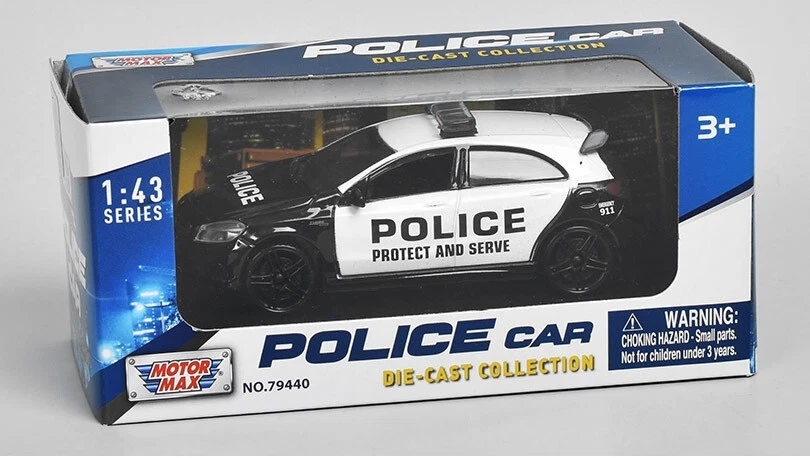 MotorMax Mercedes Benz A45 AMG Police 1:43 Scale Diecast Car US DUTIES PAID - Image 3 of 3