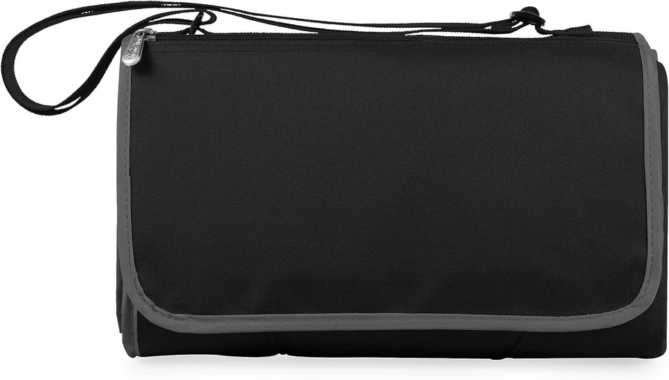 Picnic Time 59" x 51" Outdoor Water Resistant Blanket Tote - Black with Gray NWT - Image 2 of 4