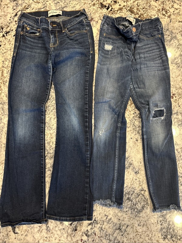 Abercrombie & Fitch Girl Skinny Stretch Bootleg Jeans Lot, 11/12 12