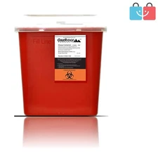 Safeguard with this 2 Gallon Sharps Container – Built-in Needle Removal Feature