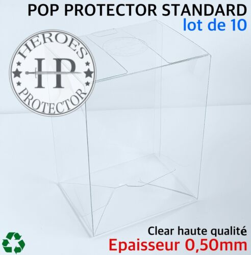 LOT DE 10 HEROES POP PROTECTOR 0,50mm Funko Pop VinyL Protection Vinyl Box Case - Photo 1/3
