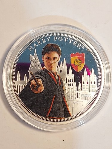 ~**HARRY POTTER SILVER PLATED PROOF COIN**~Hogwarts School~WITCHCRAFT & WIZARDY - 第 6/12 張圖片