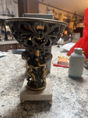 2 Baby s With A Bowl On Top With And Beautiful Marble Stand. 