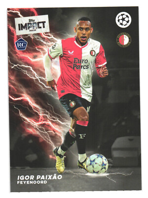 2023-24 Topps Impact UCC UCL Feyenoord Rotterdam Igor Paixao RC