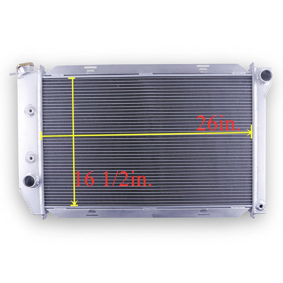 3 Row Aluminum Radiator For 1969-1973 Mercury Cougar Cyclone Marauder Montego V8 — 第 2/4 张图片
