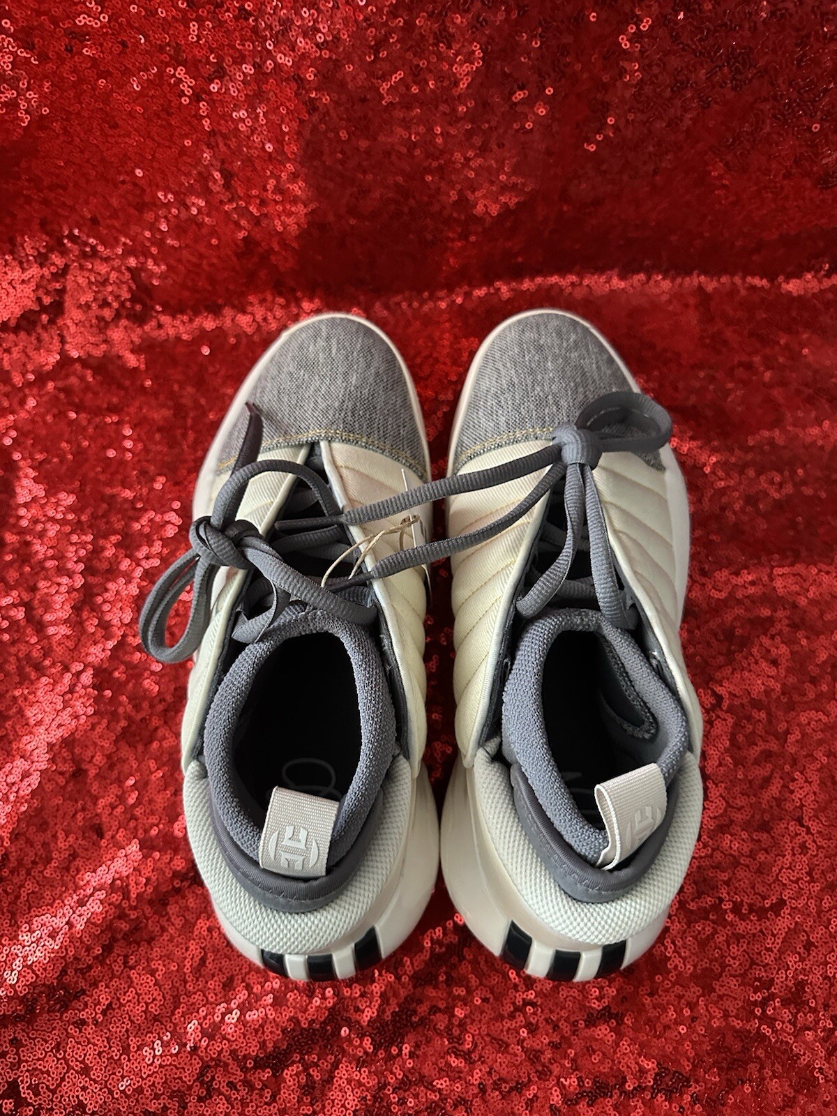 ADIDAS Harden Vol. 7 Basketball Shoes Mens Size 7.5 Mid Cream Carbon