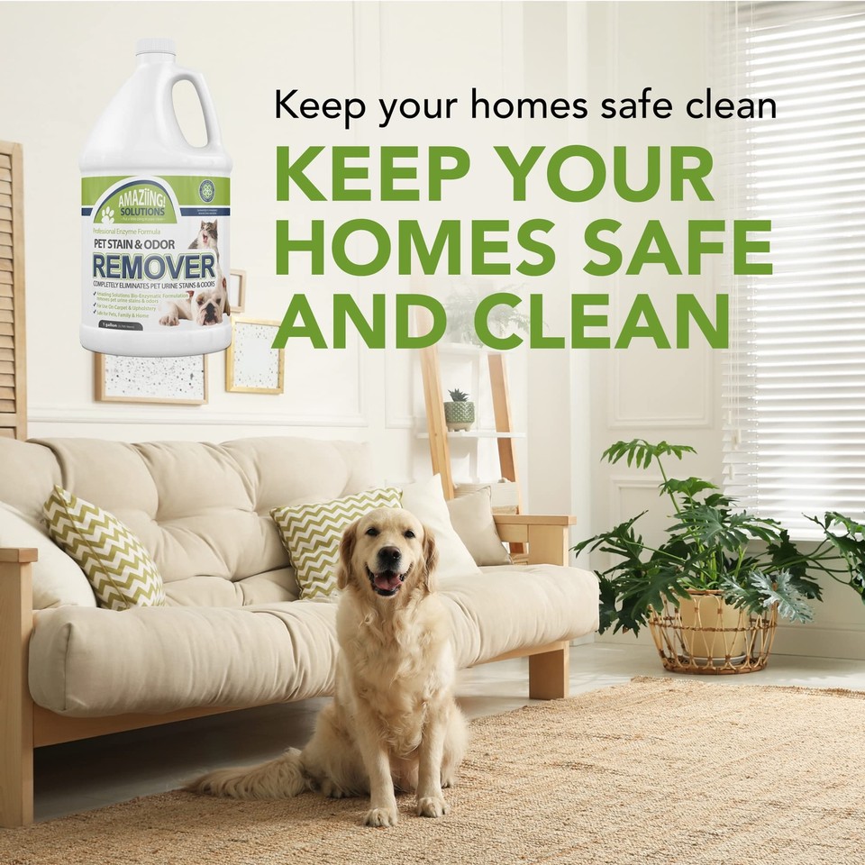 Pet Stain and Odor Remover Enzyme Cleaner, Pet Urine Odor Eliminator