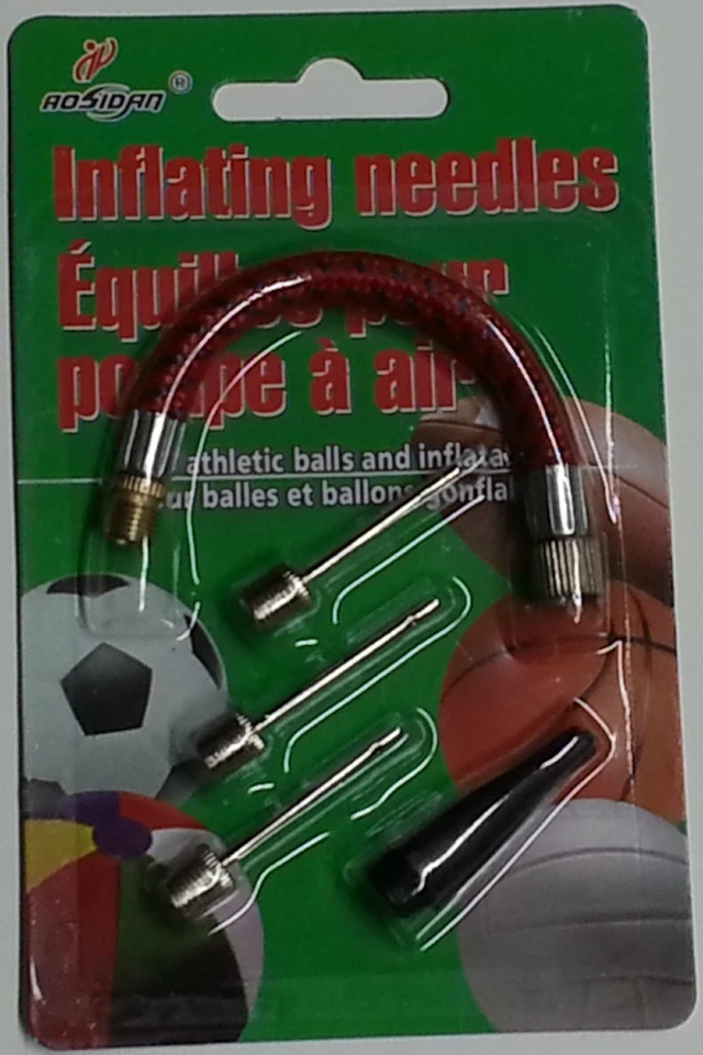 Inflating Needles Air Pin Pump Sports Balls Soccer Basketball Football 5 pc Set