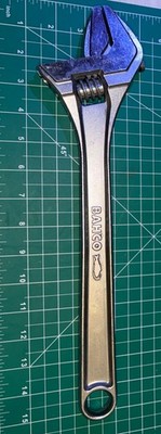 Bahco - 8074 RC Chrome Adjustable Wrench 375mm (15in) Light Use Jaw Opens 1-7/8 