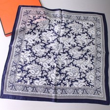   Unisex Paisley Print 100 Mulberry Silk Shawl Scarf Necktie Kerchief 21" 21"  