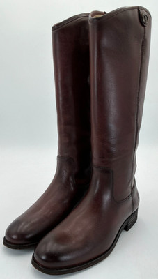 Frye Melissa Button Women's Size 6 Mahogany Leaather Boots