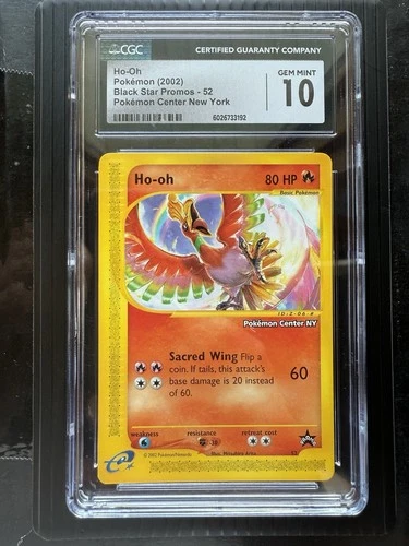 Pokemon Ho-Oh Black Star Promos 52 Pokemon Center New York CGC 10 Gem Mint