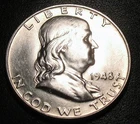 1948 SILVER  BU UNC HIGHGRADE FRANKLIN HALF DOLLAR