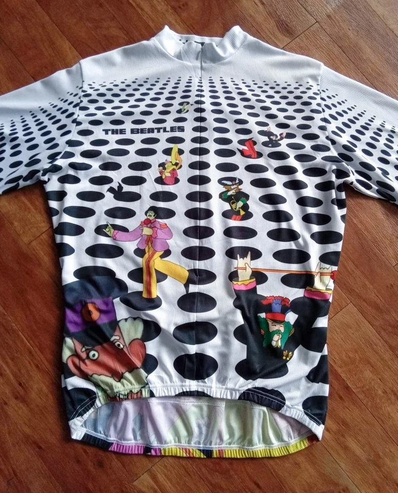 Camiseta deportiva de ciclismo The Beatles Yellow Submarine Sea Of Holes 2006 rara paseo 7b — XL Foto 3 de 4