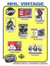 01-02 UD Vintage Hockey NHL Promo Sheet RARE  Joseph Bure LaFleur Esposito Sakic