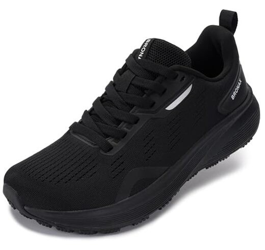 Men's Wide Toe Box Running Shoes Size 8.5 Wide Black Natural Foot Shape Tennis