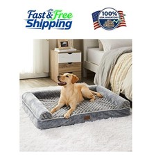 Luxury Orthopedic Large Dog Bed 42"x30" for Senior Dogs - Waterproof Washable