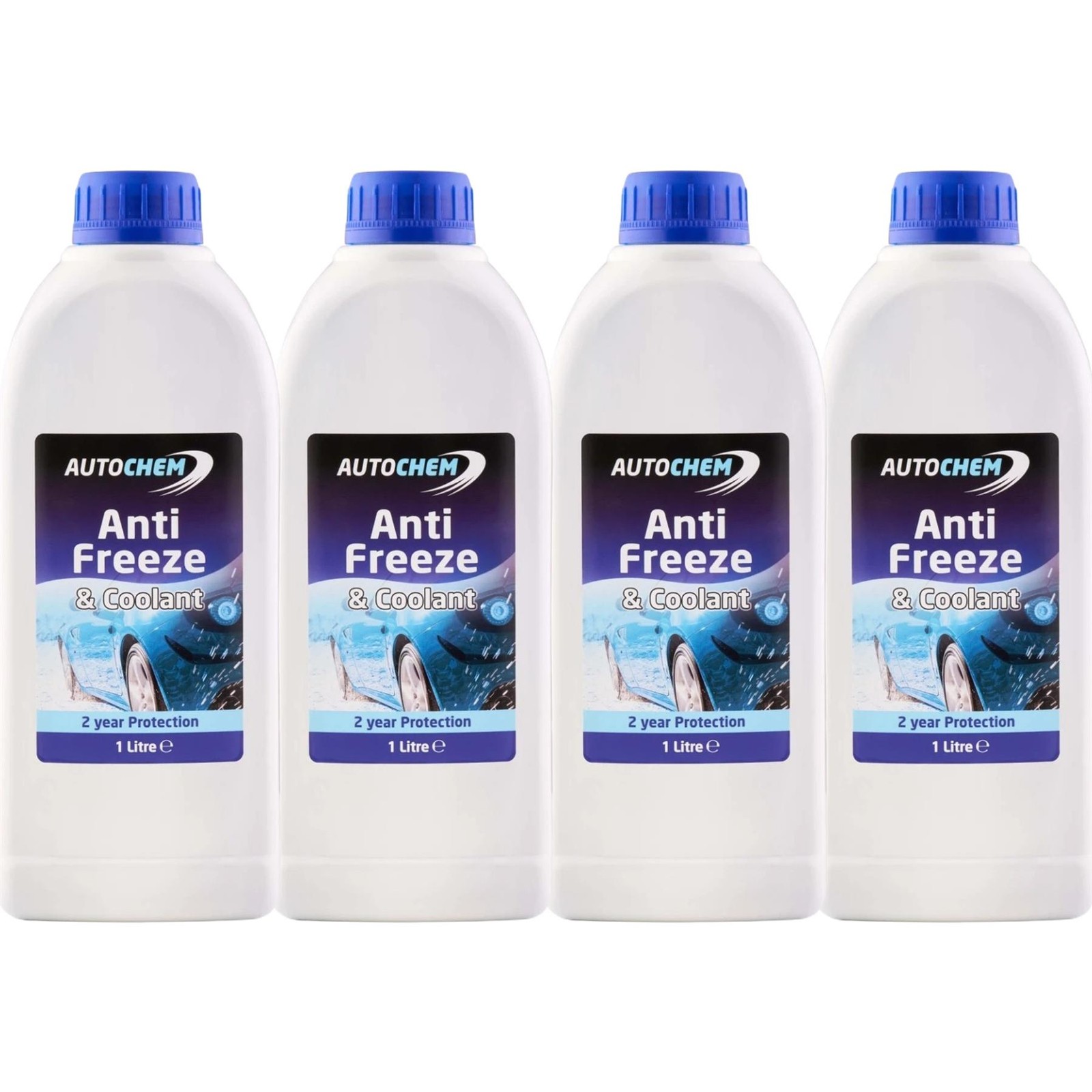 Autochem Blue Antifreeze Coolant Concentrate 2 Year Protection 1L x 4
