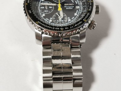 Seiko Flightmaster SNA411P1 7T62-0EB0 Chronograph Date Quartz