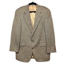 Vintage Ralph Lauren Old Money Tweed Wool Blazer Mens Size 42R Preppy Classic