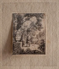 Jan van Huysum Opferszene Antike Kunst Niederlande Orig Tusche Zeichnung 18 Jhd