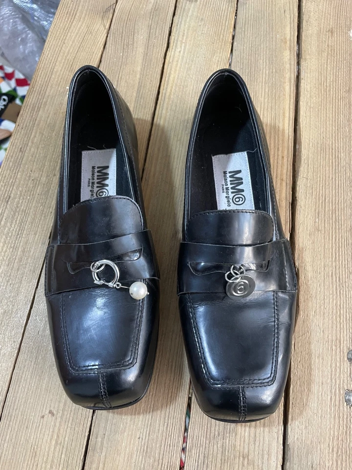 Mocasines Maison Margiela mm6 cuero negro talla 37 EU Foto 2 de 4