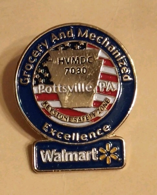 Grocery And Mechanized Excellence HVMDC 7030 Enamel Pin ( Wal-Mart )