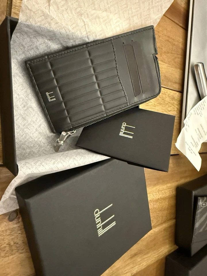 Dunhill Black Quilted Leather Wallet with Card Slots - Image 4 of 4