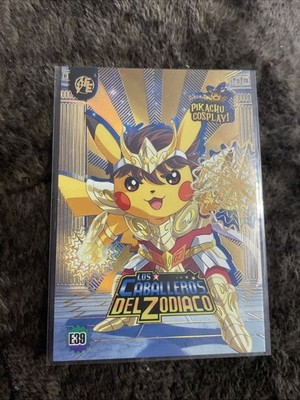 Los Caballeros (Pikachu) #E39 - Gold Holo Box Hit Electric Cosplay - Pokemon