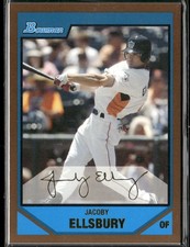 2007 Bowman Draft Picks & Prospects #BDPP105 Jacoby Ellsbury Prospects Gold