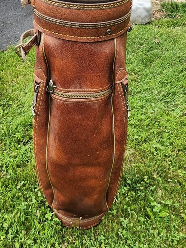 Vtg Spalding leather golf bag - Picture 8 of 12
