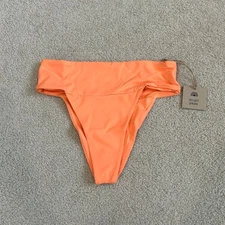 NWT Free People Toast Swim Signature Banded Waist Bikini Bottoms Nectarine Sz S