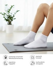 Sportsocken Sneaker Socken Quarter mit Frotteesohle Herren Damen Baumwolle