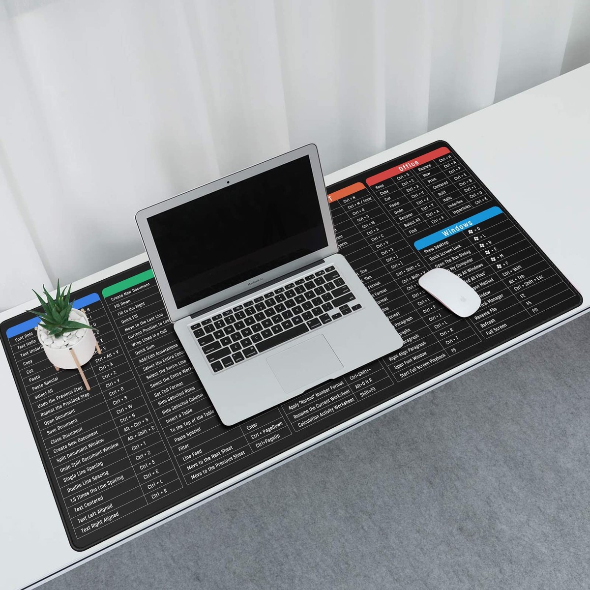 Tappetino Mouse Gioco,XXL 800 x 300 x 3mm Grande Mouse Pad,Tappetino Scrivania con Base in Gomma Antiscivolo,Mouse Mat con Bordi Cuciti per Computer,PC,Laptop