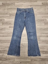 Vintage 70  s Levi's Jeans Orange Tab Bell Bottom Flares 29X32 Made In USA