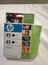 New HP 45 Black Twin-Pack Genuine Ink Cartridges EXP Date Feb 2010