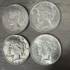 Lot Of 4 Silver Peace Dollars Coins 1922-1923