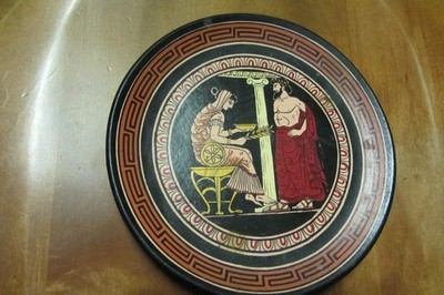 Oracle of Delphi antique painted plate Pythia limited edition numbered signed