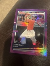 2020 Panini Donruss #148 Francisco Lindor Purple Holo Foil