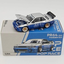 Pop Race Pandem Nissan Silvia S13 - 1:64, Moontech Blue (2026)