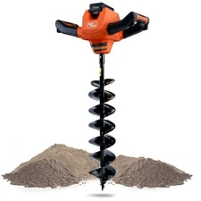 SUPERHANDY ELECTRIC EARTH AUGER AND DRILL BIT, 6" X 30" DRILL BIT, 3/4" SHAFT
