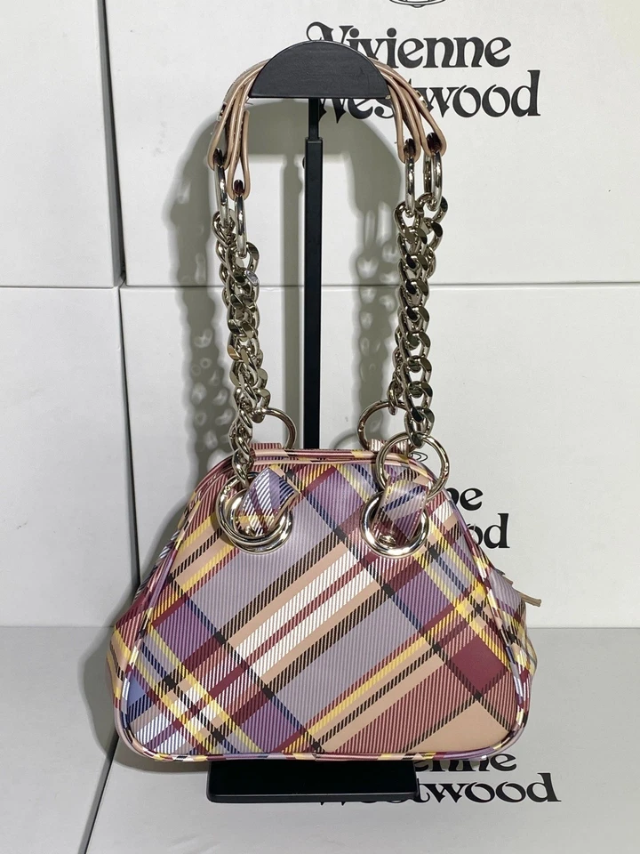 Vivienne Westwood Orb Chain Shoulder Bag Tartan check outlet New Japan - Image 3 of 4